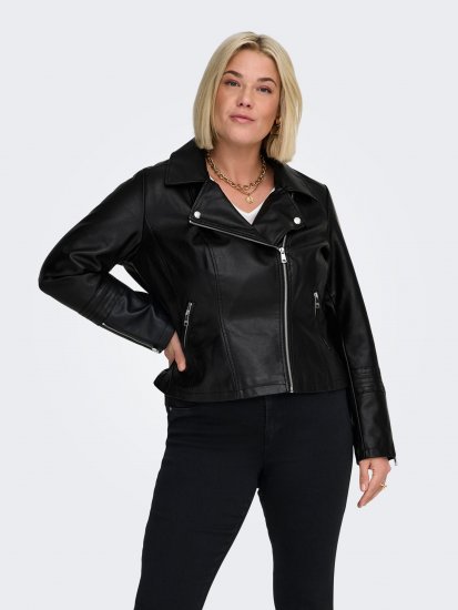 Only Carmakoma Emmy Biker Jacket Black - Giacche in pelle - 