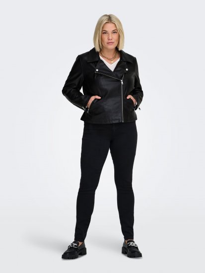 Only Carmakoma Emmy Biker Jacket Black - Giacche in pelle - 