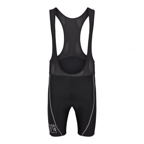 North Latitude Sport Bike Shorts With Suspenders Black - Abbigliamento da ciclismo - 