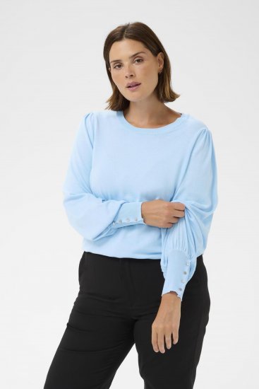 Kaffe Curve Lizzy Maglione a maniche lunghe Blu - Pullover e cardigan - 