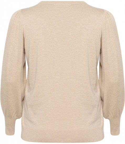 Kaffe Curve Lizzy Maglione a maniche lunghe Beige - Pullover e cardigan - 