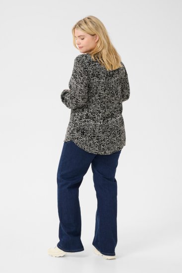 Kaffe Curve Mila Ami Blusa Nero/Turtledove - Camicie e tuniche - 