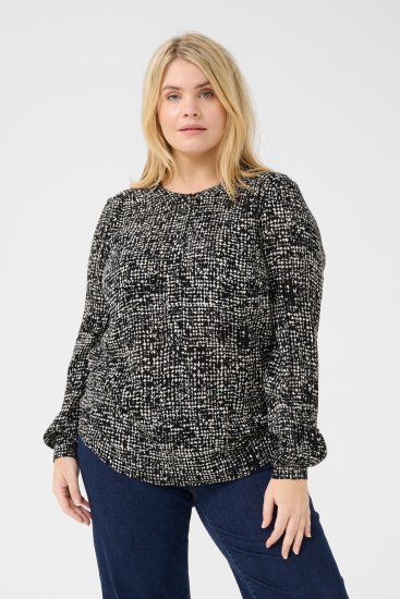 Kaffe Curve Mila Ami Blusa Nero/Turtledove - Camicie e tuniche - 
