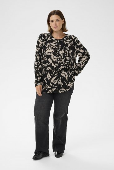 Kaffe Curve Mila Ami Blusa Nero - Camicie e tuniche - 