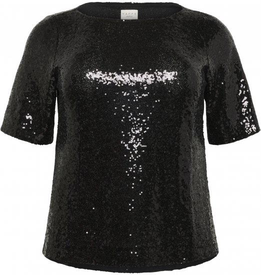 Kaffe Curve Mirana Sequin Blouse Black - Camicette - 