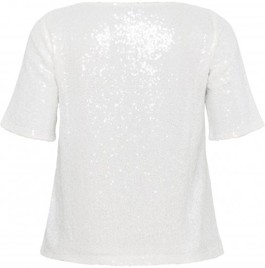 Kaffe Curve Mirana Sequin Blouse Chalk - Camicette - 