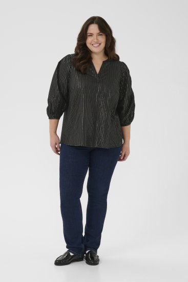 Kaffe Curve Luisa Blouse Black Deep - Camicette - 
