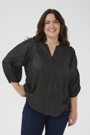 Kaffe Curve Luisa Blouse Black Deep - Camicette - 