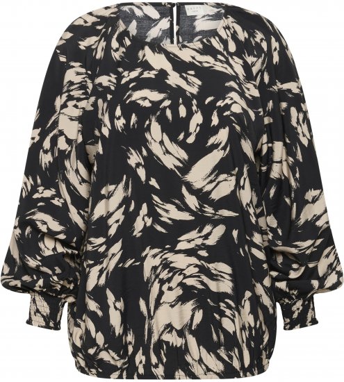 Kaffe Curve Olla Blusa a maniche lunghe Nero - Camicie e tuniche - 