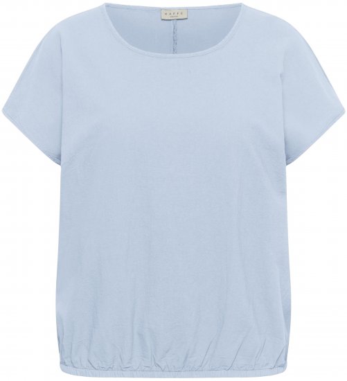 Kaffe Curve Nana Blusa a maniche corte Blu - Camicie e tuniche - 