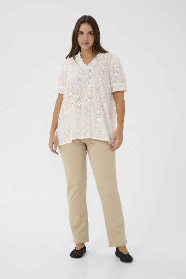 Kaffe Curve Dina Blouse White - Camicette - 