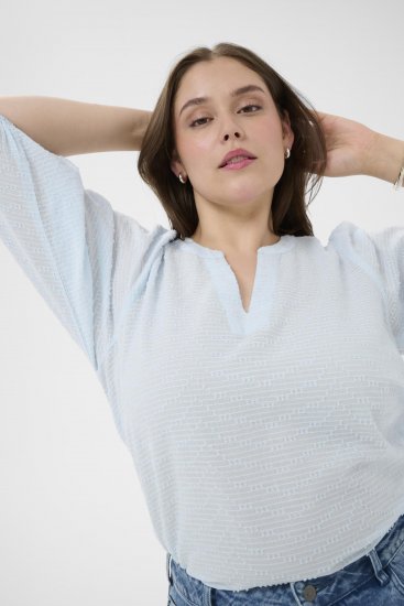 Kaffe Curve Penelopia Blouse Nantucket Breeze Blue - Camicette - 