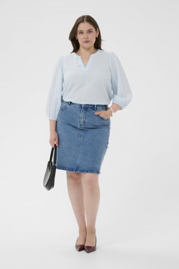 Kaffe Curve Penelopia Blouse Nantucket Breeze Blue - Camicette - 