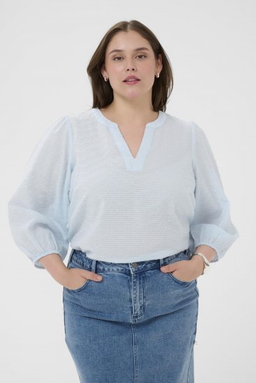 Kaffe Curve Penelopia Blouse Nantucket Breeze Blue - Camicette - 