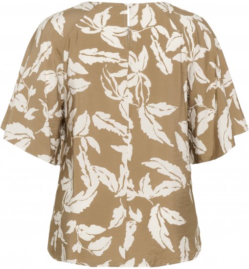 Kaffe Curve Marla Blouse Oak Chalk Leaf - Camicette - 
