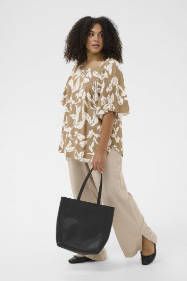 Kaffe Curve Marla Blouse Oak Chalk Leaf - Camicette - 