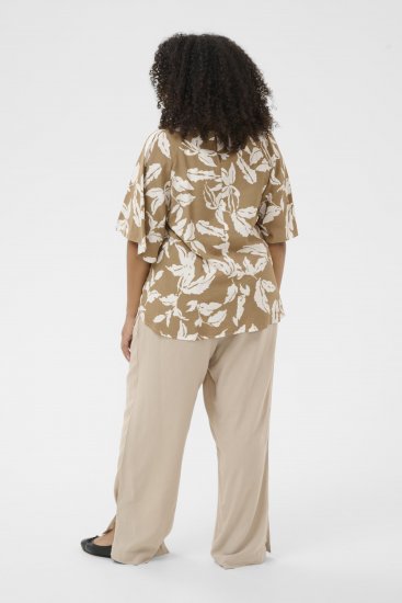 Kaffe Curve Marla Blouse Oak Chalk Leaf - Camicette - 
