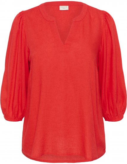 Kaffe Curve Mille Blouse Poppy Red - Camicette - 