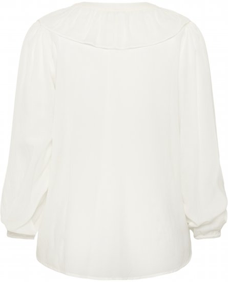 Kaffe Curve Lana Frill Blouse White - Camicette - 