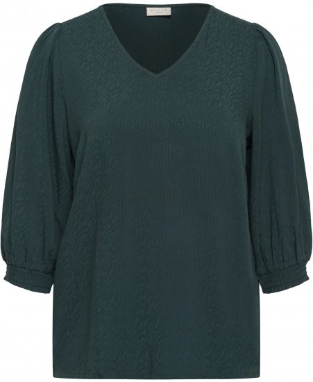 Kaffe Curve Pippi Blouse 3/4 Sleeve Magical Forest Green - Camicie e tuniche - 