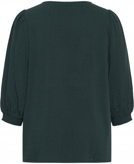 Kaffe Curve Pippi Blouse 3/4 Sleeve Magical Forest Green - Camicie e tuniche - 