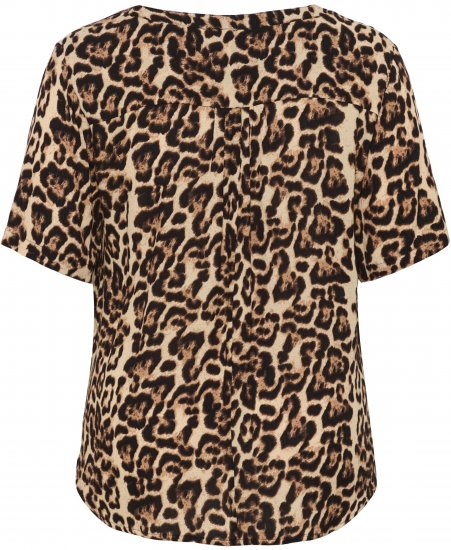 Kaffe Curve Ami Short Sleeve Blouse Printed Leopard - Camicie e tuniche - 
