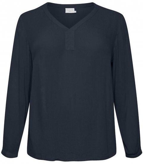 Kaffe Curve Ami Manica lunga Blusa Blu navy notte - T-shirt - 