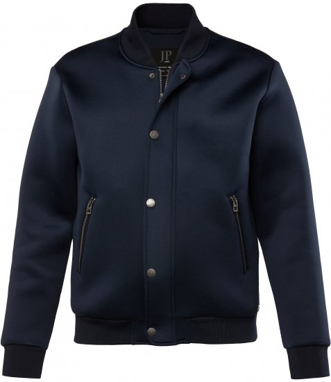 JP1880 College Jacket Scuba Fabric with Zipper Navy - Giubbotti - Giubbotti Uomo Taglie Forti