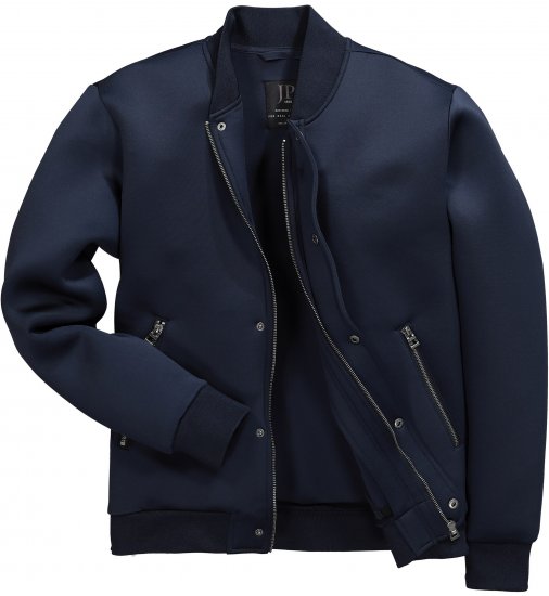 JP1880 College Jacket Scuba Fabric with Zipper Navy - Giubbotti - Giubbotti Uomo Taglie Forti