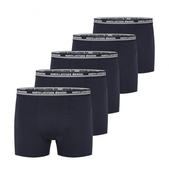 North Latitude 5-Pack Boxershorts Navy - Boxer - Boxer Uomo Taglie Forti
