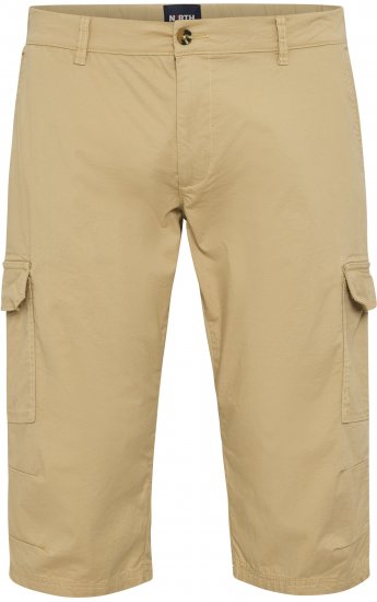 North Latitude 51136 Capri Shorts Beige - Shorts - Pantaloncini Uomo Taglie Forti