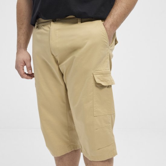 North Latitude 51136 Capri Shorts Beige - Shorts - Pantaloncini Uomo Taglie Forti