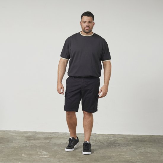 North Latitude 61148 Short Cargo Nero - Shorts - Pantaloncini Uomo Taglie Forti