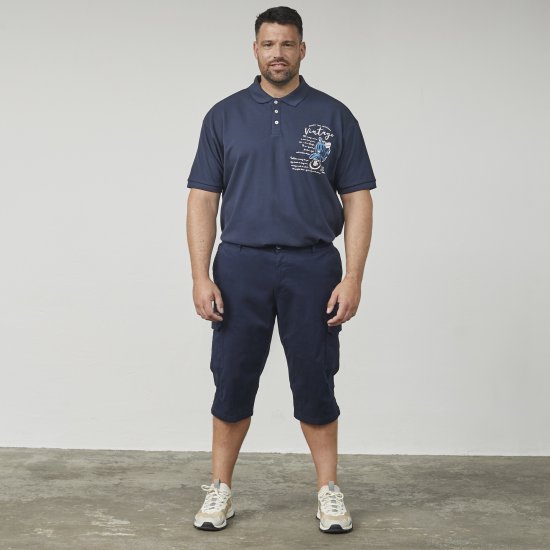 North Latitude 61150 Cargo Comfort Fit Capri Blu Navy - Shorts - Pantaloncini Uomo Taglie Forti