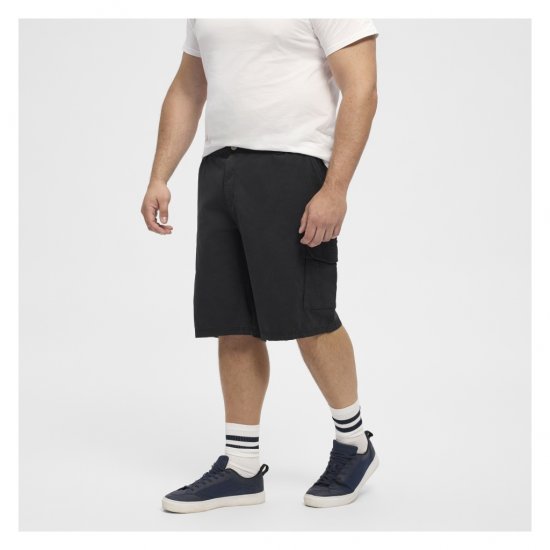 North Latitude Cargo Shorts Black - Shorts - Pantaloncini Uomo Taglie Forti