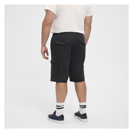 North Latitude Cargo Shorts Black - Shorts - Pantaloncini Uomo Taglie Forti