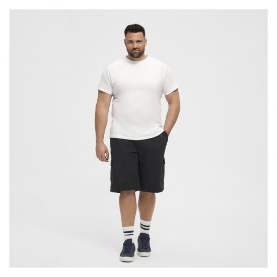 North Latitude Cargo Shorts Black - Shorts - Pantaloncini Uomo Taglie Forti