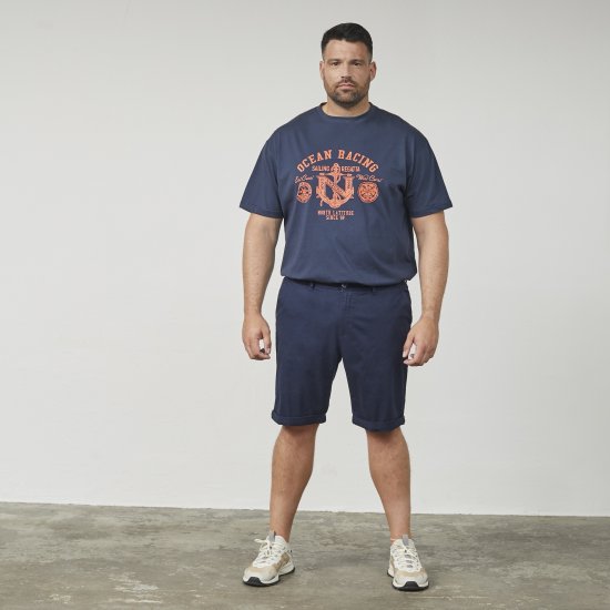 North Latitude 61147 Short Chino Blu Navy - Shorts - Pantaloncini Uomo Taglie Forti