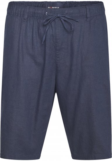 North Latitude 61154 Shorts In Lino Vestibilità Comfort Blu Navy - Shorts - Pantaloncini Uomo Taglie Forti