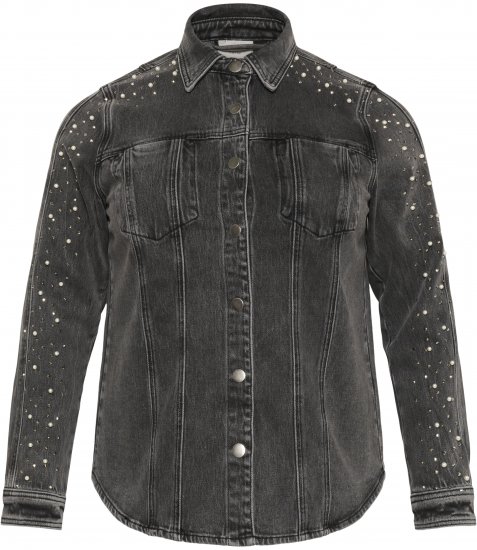 Kaffe Curve Petri Denim Jacket Grey Vintage Wash - Giacche - 