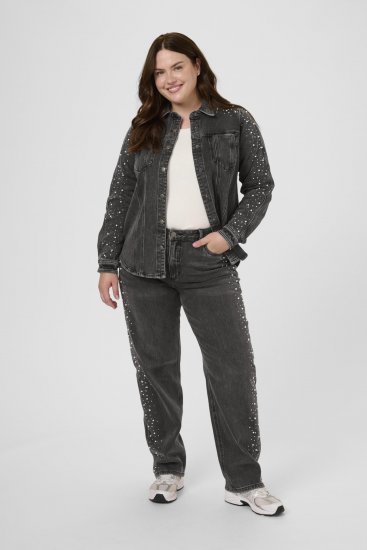 Kaffe Curve Petri Denim Jacket Grey Vintage Wash - Giacche - 