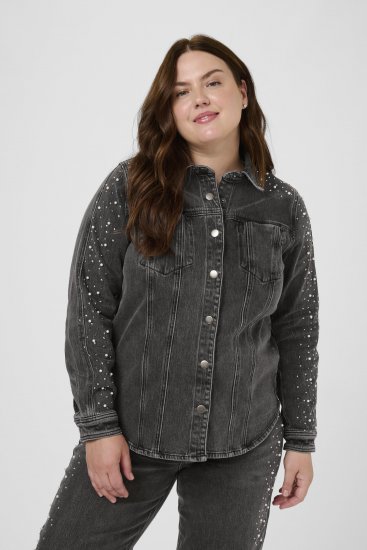 Kaffe Curve Petri Denim Jacket Grey Vintage Wash - Giacche - 