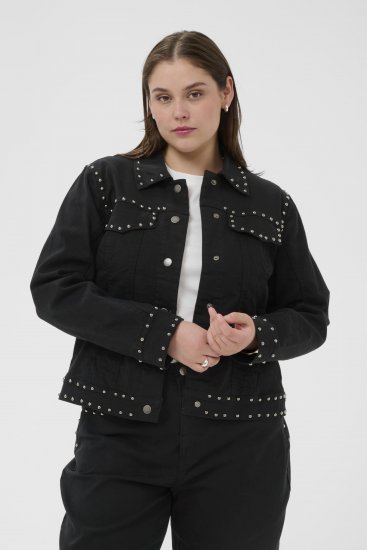 Kaffe Curve Brenn Twill Jacket Washed Black - Giacche in denim - 