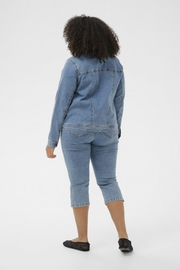 Kaffe Curve Vilana Denim Jacket Washed Blue - Giacche in denim - 