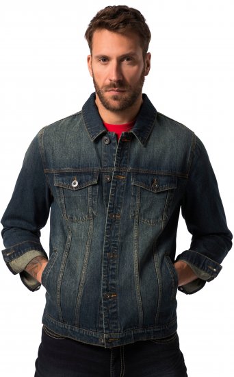 JP1880 Denim Jacket Dark Blue Denim - Giubbotti - Giubbotti Uomo Taglie Forti
