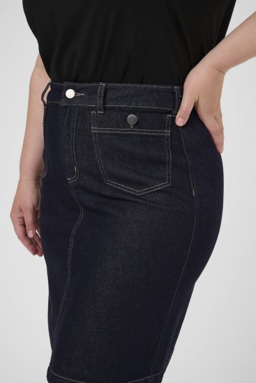 Kaffe Curve Roria Denim Skirt Dark Blue - Gonne - 