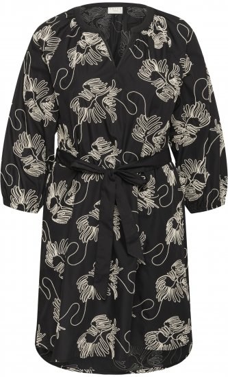 Kaffe Curve Kimmie Dress Black Chalk Embroidery - Vestiti midi - 