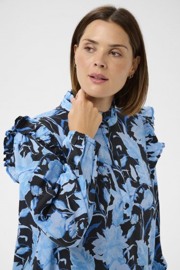 Kaffe Curve Sasja Abito Blue Snake Flower - Abiti - 