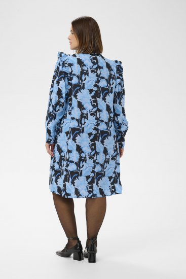 Kaffe Curve Sasja Abito Blue Snake Flower - Abiti - 