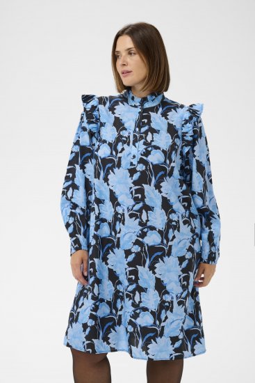 Kaffe Curve Sasja Abito Blue Snake Flower - Abiti - 